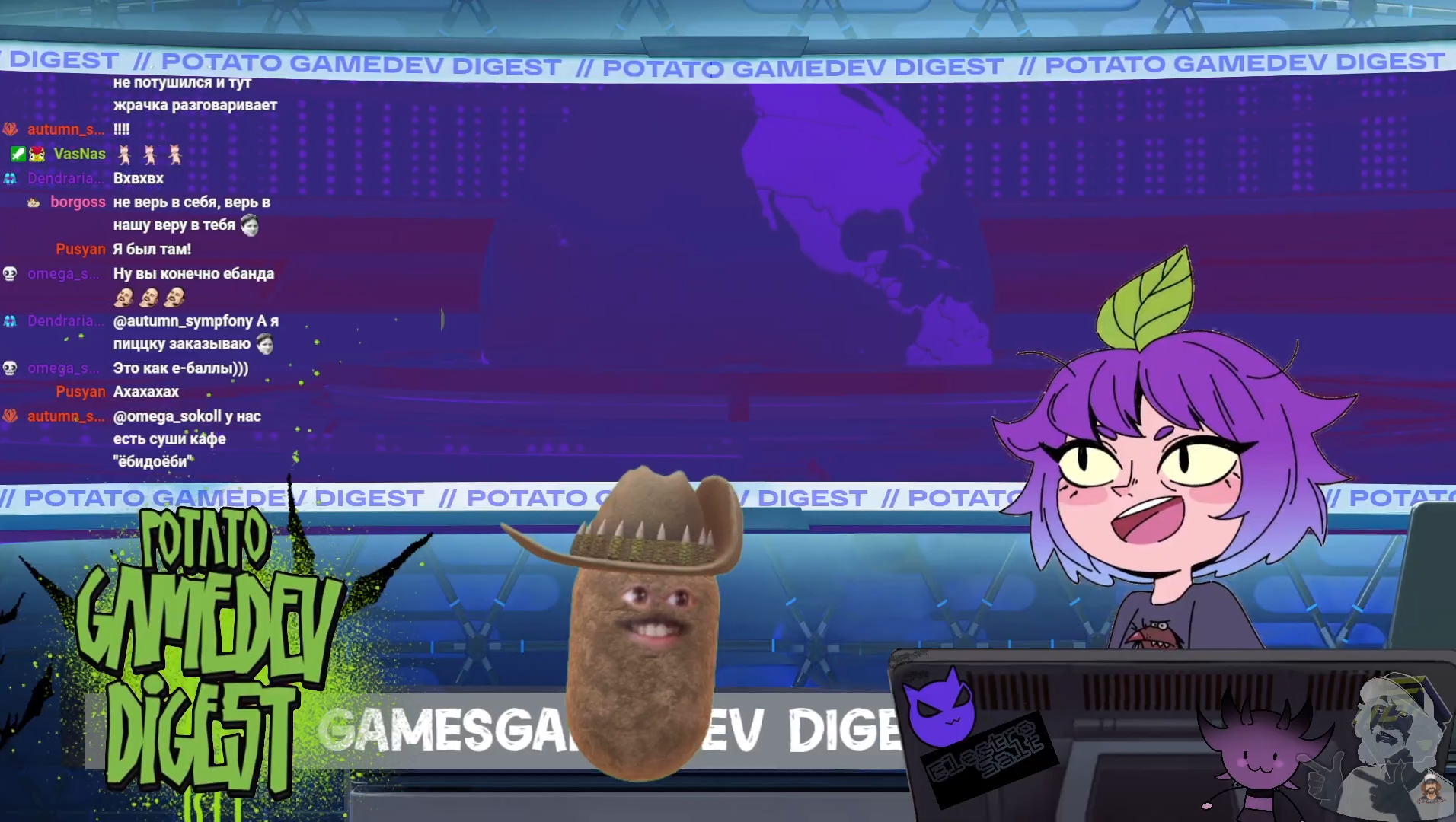 Кадр выпуска Potato GameDev Digest